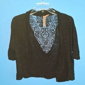 Eyeshadow Black and Blue Lace Top